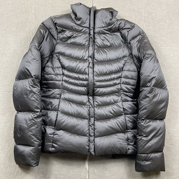The North Face Jacket Womens XS Black 550 Aconcagua Goose Down Puffer Full Zip - Picture 1 of 15